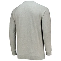 Men's Peter Millar Gray THE PLAYERS Lava Wash Raglan Tri-Blend Pullover Sweatshirt