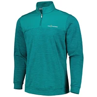 Men's Puma Teal THE PLAYERS CLOUDSPUN Color-Block Quarter-Zip Top