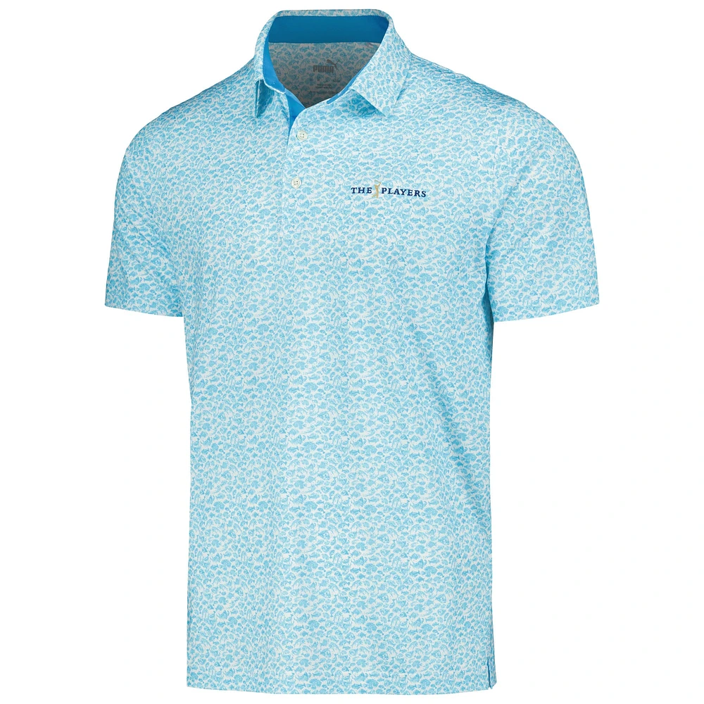 Men's Puma White/Aqua THE PLAYERS MATTR Piranha Polo