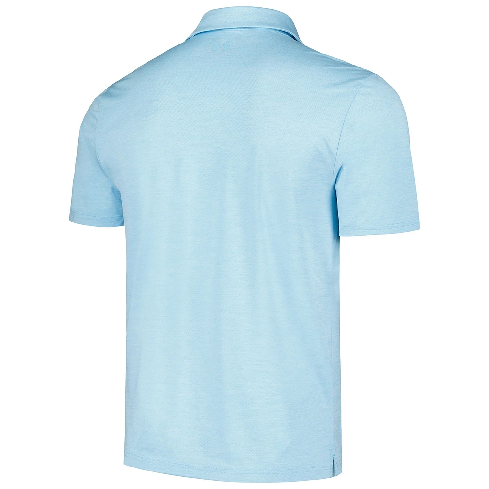 Men's Under Armour Heather Light Blue THE PLAYERS Playoff 3.0 Polo