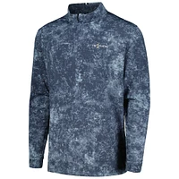 Men's Under Armour Navy THE PLAYERS Playoff 3.0 Print Quarter-Zip Top