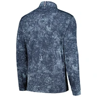 Men's Under Armour Navy THE PLAYERS Playoff 3.0 Print Quarter-Zip Top