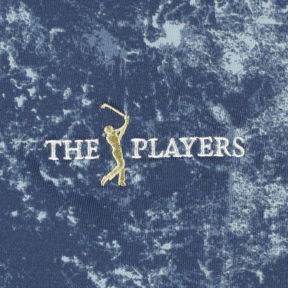 Men's Under Armour Navy THE PLAYERS Playoff 3.0 Print Quarter-Zip Top