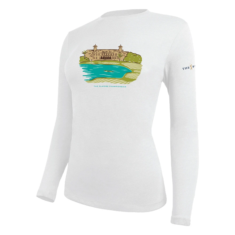 T-shirt blanc à manches longues THE PLAYERS Clubhouse Chelsea pour femmes