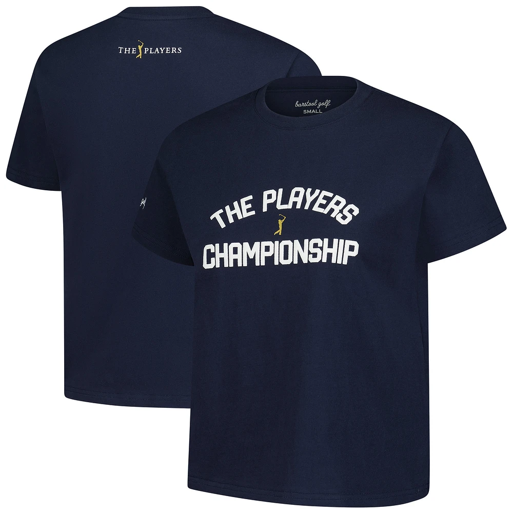 Women's Barstool Golf Navy THE PLAYERS Garment Dyed Cropped T-Shirt