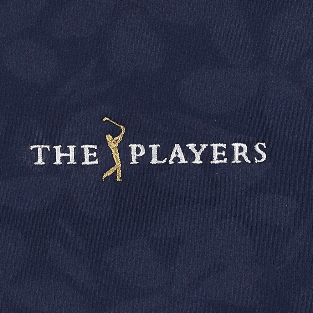 Women's FootJoy Navy THE PLAYERS Embossed Raglan ProDry Quarter-Zip Top