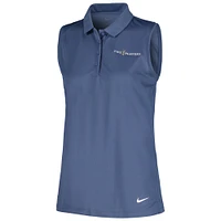 Women's Nike Blue THE PLAYERS Victory Performance Sleeveless Polo