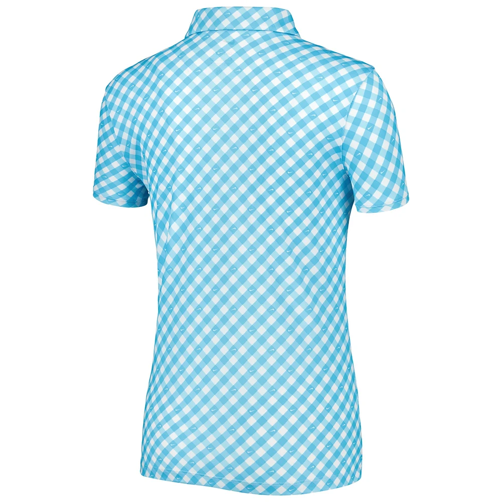 Women's Nike Light Blue THE PLAYERS Victory Printed Performance Polo