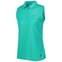 Women's Nike Mint THE PLAYERS Victory Solid Performance Sleeveless Polo