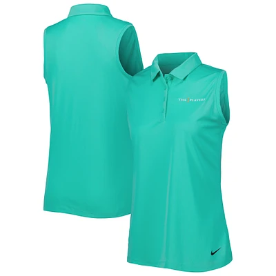 Women's Nike Mint THE PLAYERS Victory Solid Performance Sleeveless Polo