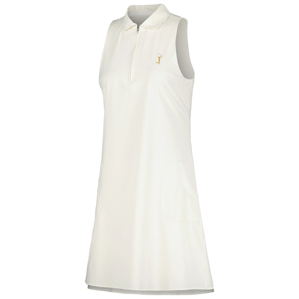 Women's Peter Millar Cream 2024 THE PLAYERS Carner Quarter-Zip Sport Dress
