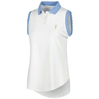 Women's Peter Millar White THE PLAYERS Opal Stretch Jersey Sleeveless Polo