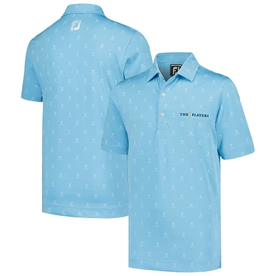 Polo imprimé golf THE PLAYERS pour jeunes FootJoy bleu clair