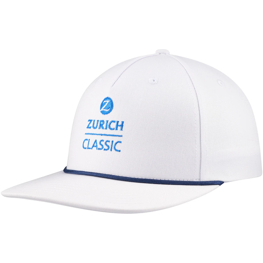 Men's Ahead White The Zurich Classic Westport Rope Snapback Hat