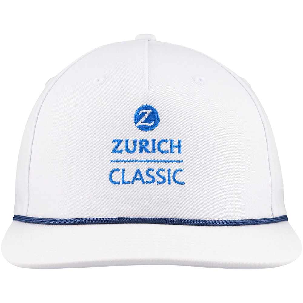 Men's Ahead White The Zurich Classic Westport Rope Snapback Hat