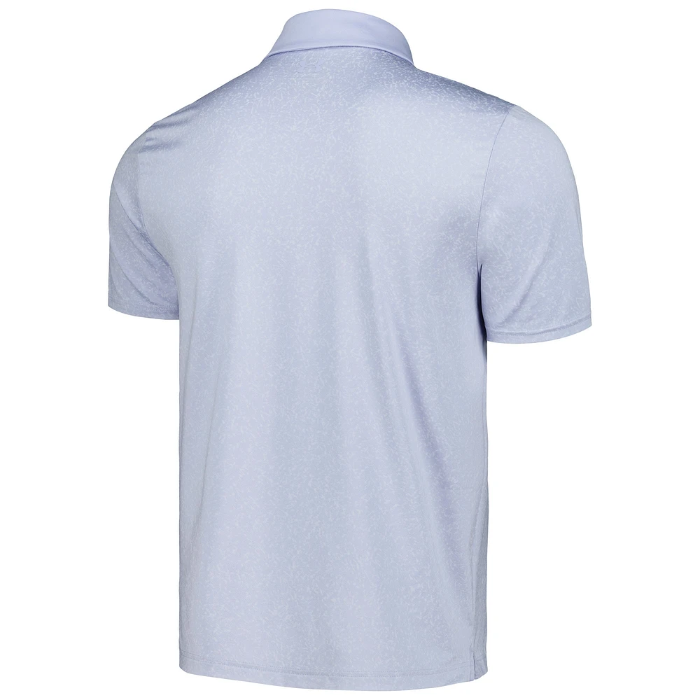 Men's Under Armour Blue The Zurich Classic Playoff 3.0 Coral Jacquard Polo