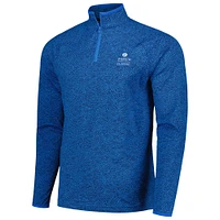 Men's Under Armour Blue The Zurich Classic Shellrix Print Raglan Quarter-Zip Top