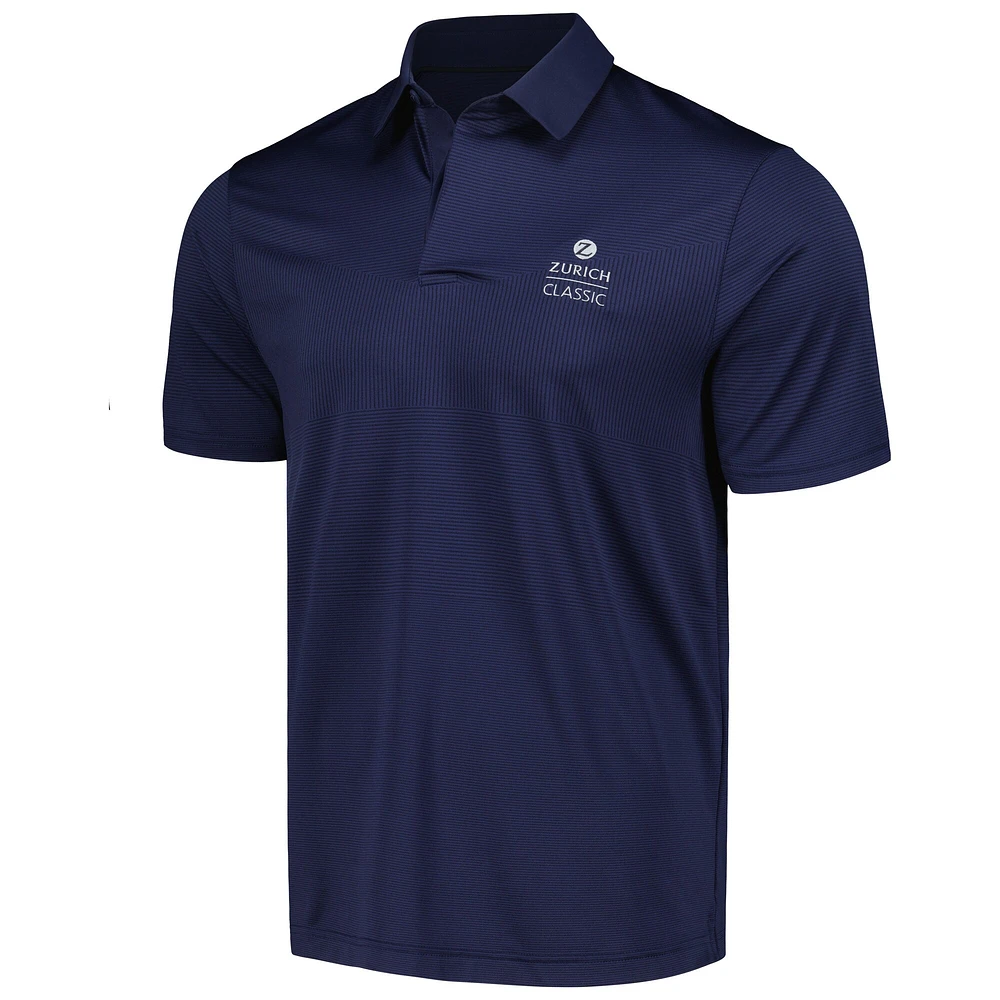 Men's Under Armour Navy The Zurich Classic Tips Jacquard Polo
