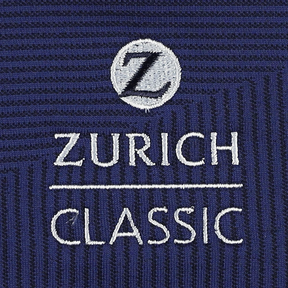 Men's Under Armour Navy The Zurich Classic Tips Jacquard Polo