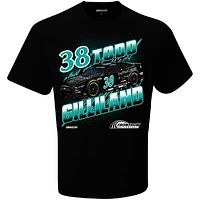 Men's Checkered Flag Black Todd Gilliland First Phase Groove T-Shirt