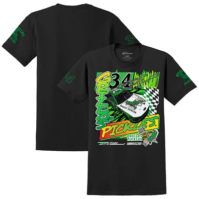 T-shirt noir pour homme avec logo de la voiture Pickles Todd Gilliland Grillo's Motorsports