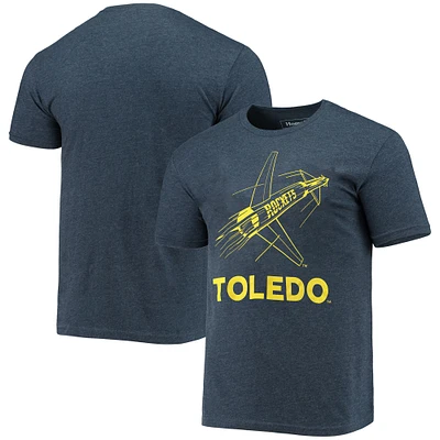 T-shirt Homme Homefield Heathered Navy Toledo Rockets Vintage Logo