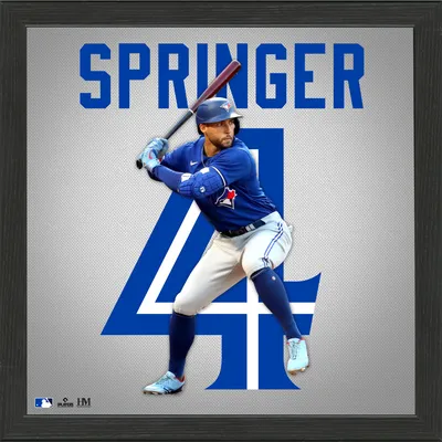 Highland Mint George Springer Toronto Blue Jays 13" x 13" Impact Jersey - Framed Photo