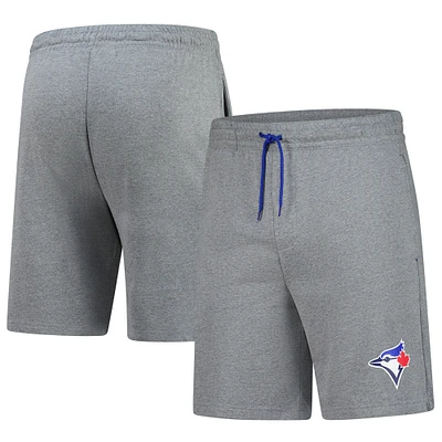 Short Fanatics gris chiné avec logo des Blue Jays de Toronto pour homme