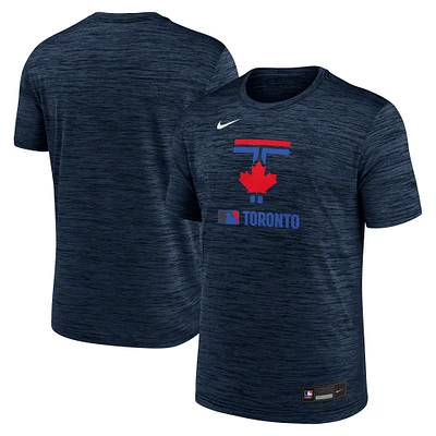 Men's Nike  Navy Toronto Blue Jays Authentic Collection City Connect Velocity Performance T-Shirt