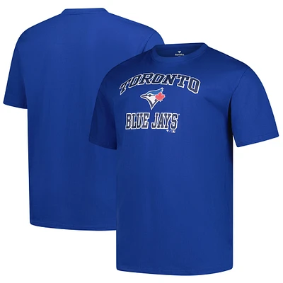 T-shirt pour homme avec profil des Royal Toronto Blue Jays, grand et grand, cœur âme