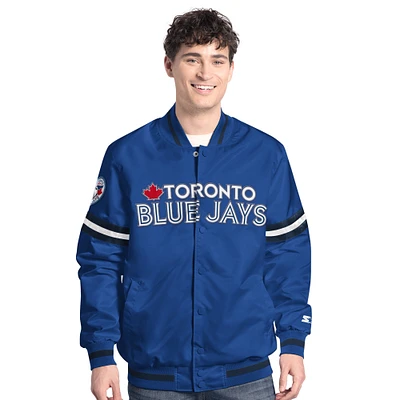 Veste universitaire à boutons-pression Starter Royal Toronto Blue Jays Scout pour homme