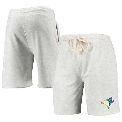 Concepts Sport Oatmeal Toronto Blue Jays Mainstream Logo Terry Tri-Blend Shorts pour hommes