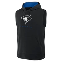 Men's Fanatics Black Toronto Blue Jays Fire Speed Sleeveless Pullover Hoodie