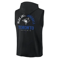 Men's Fanatics Black Toronto Blue Jays Fire Speed Sleeveless Pullover Hoodie