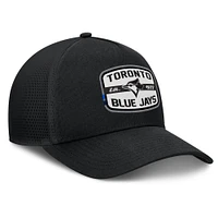 Men's Fanatics Black Toronto Blue Jays Team Patch A-Frame Trucker Snapback Hat