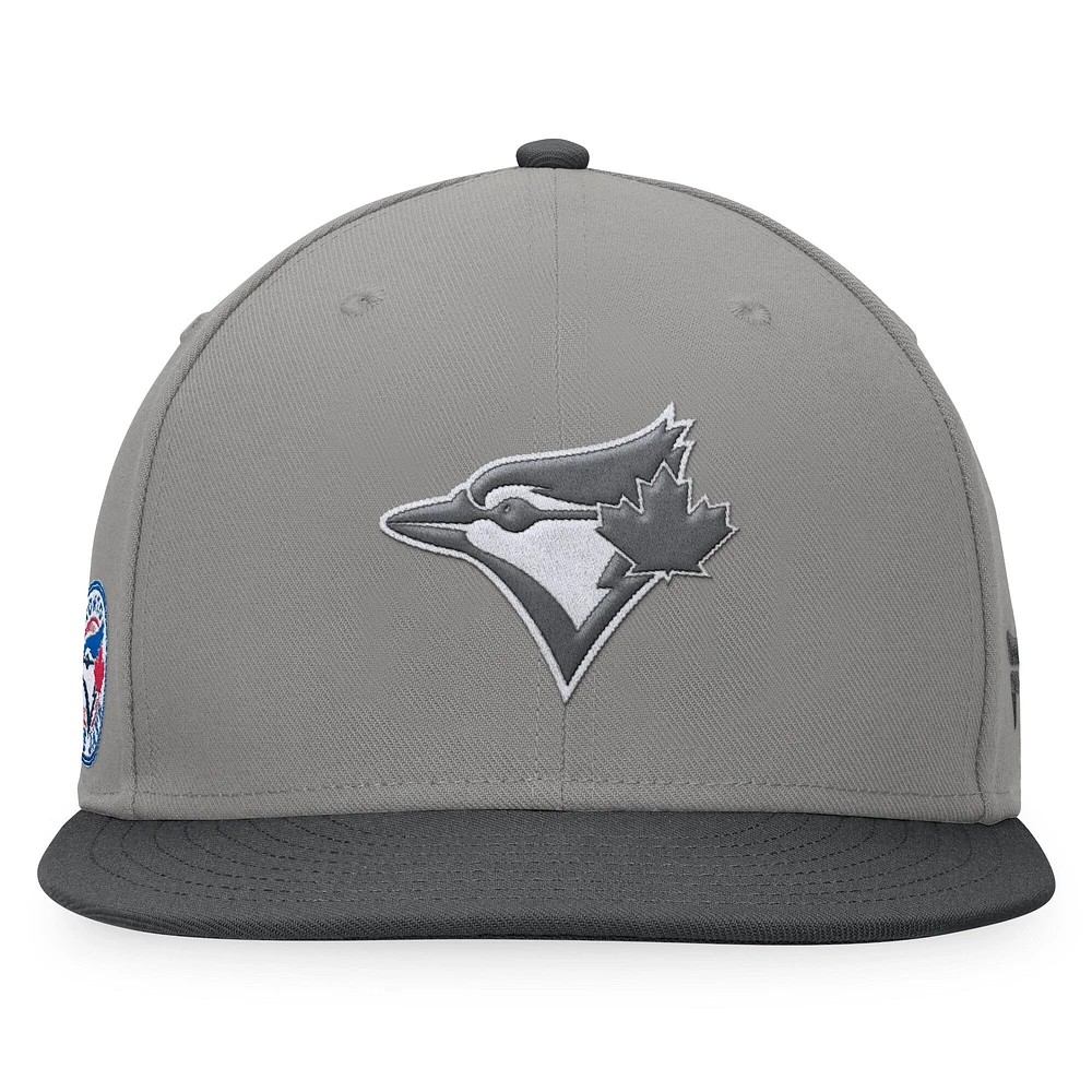 Men's Fanatics Gray/Charcoal Toronto Blue Jays Ace Snapback Hat