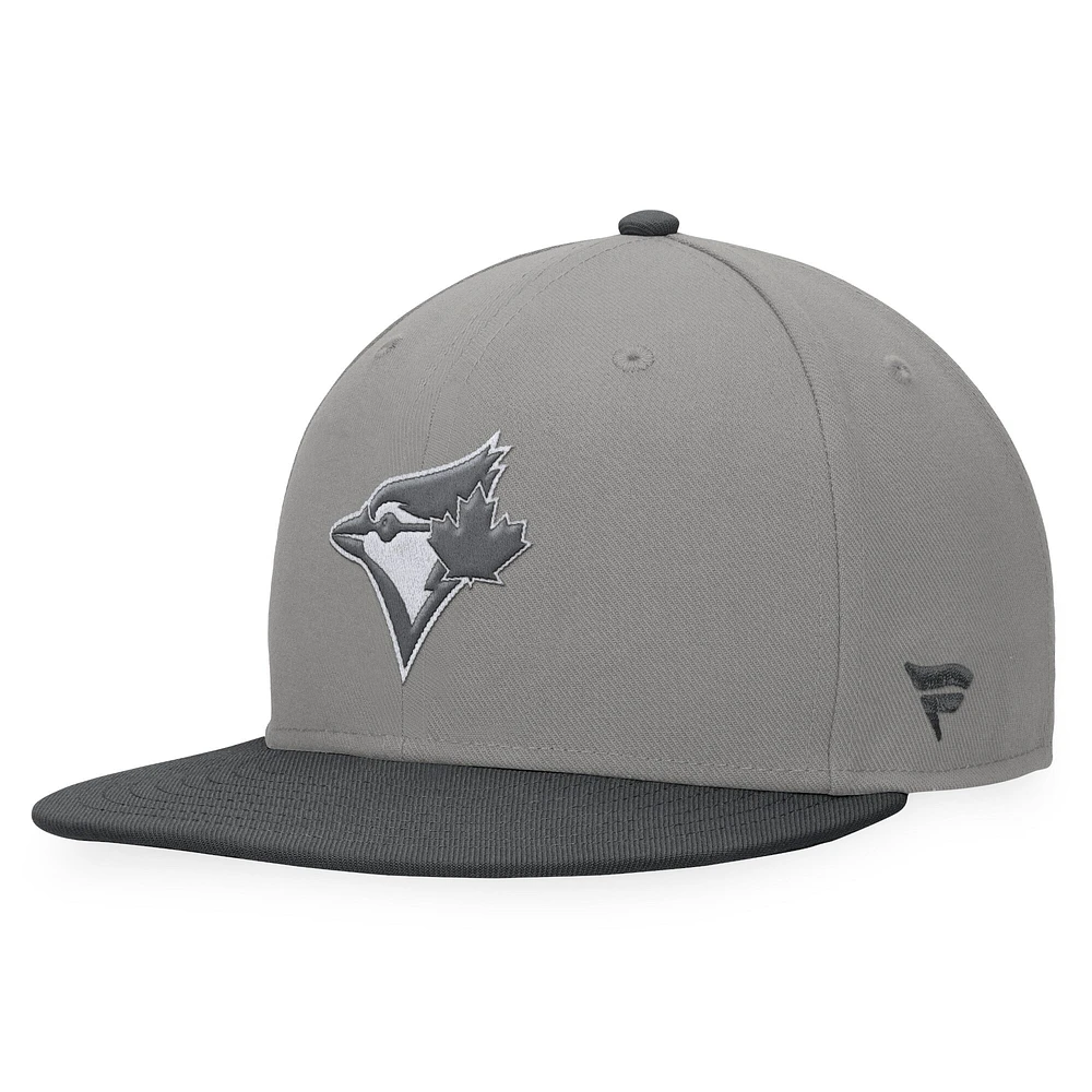 Men's Fanatics Gray/Charcoal Toronto Blue Jays Ace Snapback Hat