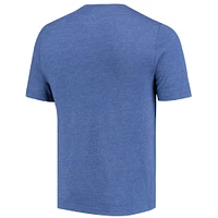 Men's Fanatics Heathered Royal Toronto Blue Jays Weathered Official Logo Tri-Blend T-Shirt