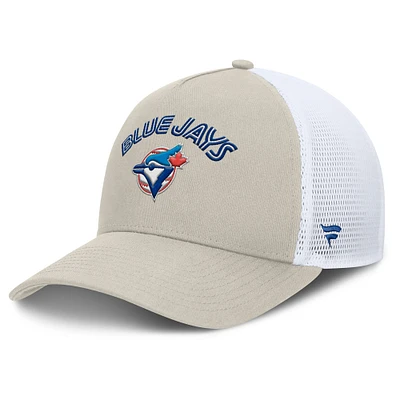 Men's Fanatics Khaki Toronto Blue Jays Heritage Light Khaki A-Frame Adjustable Hat