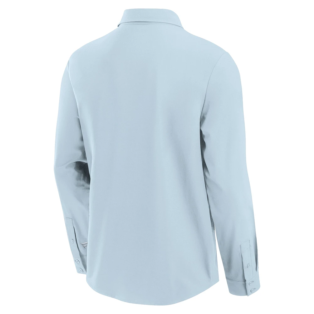Men's Fanatics Light Blue Toronto Jays Front Office Long Sleeve Button-Up Shirt