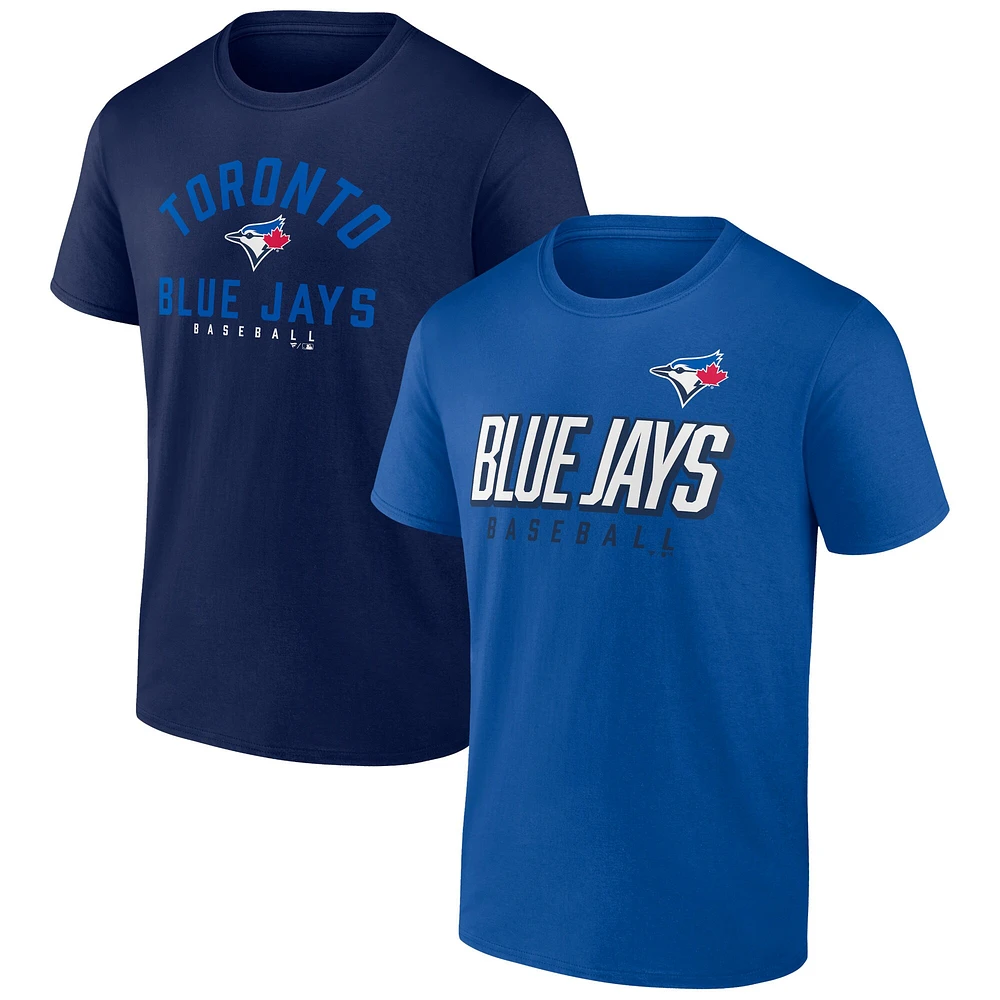 Ensemble combiné de t-shirts Fanatics Royal/Navy pour hommes des Blue Jays Toronto