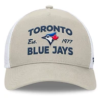 Men's Fanatics Stone Toronto Blue Jays A-Frame Trucker Adjustable Hat
