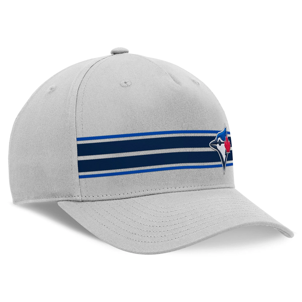 Men's Fanatics Stone Toronto Blue Jays Foul Ball A-Frame Adjustable Hat