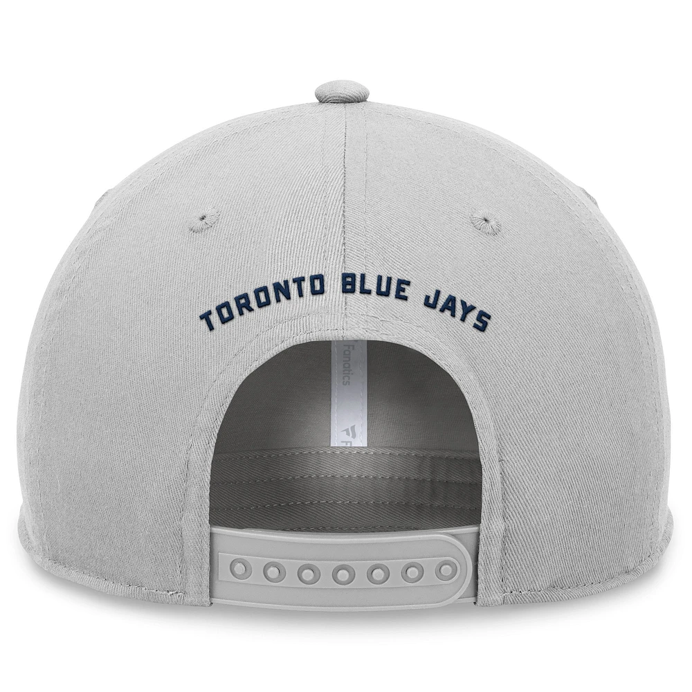 Men's Fanatics Stone Toronto Blue Jays Foul Ball A-Frame Adjustable Hat