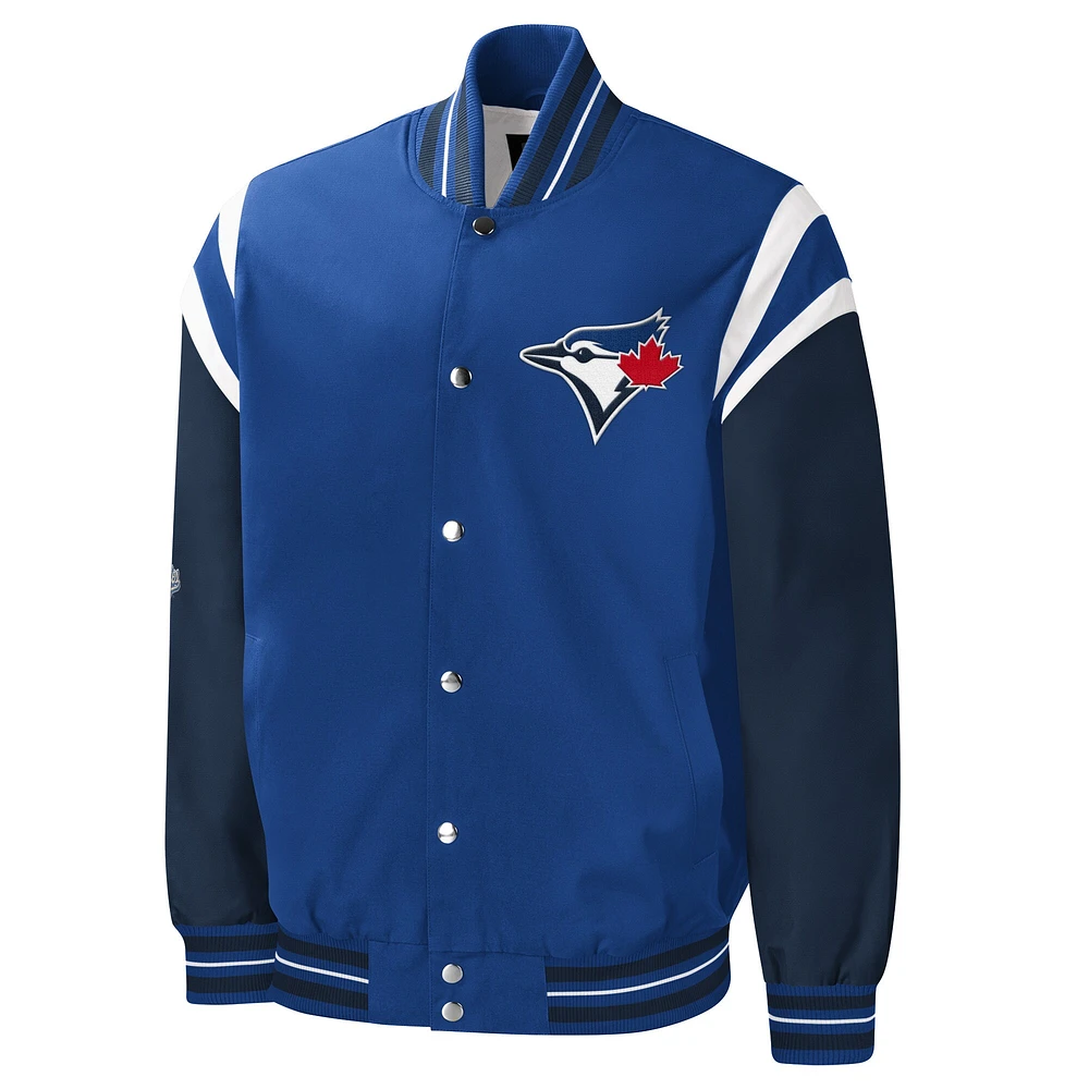 Men's G-III Sports by Carl Banks Royal Toronto Blue Jays Title Holder Full-Snap Varsity Jacket