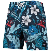 Men's Hurley x '47 Navy Toronto Blue Jays Cannonball Tropics Swim Shorts