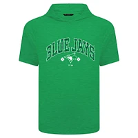 Men's Levelwear Green Toronto Blue Jays St. Patrick's Day Phase Plaid Short Sleeve T-Shirt Hoodie
