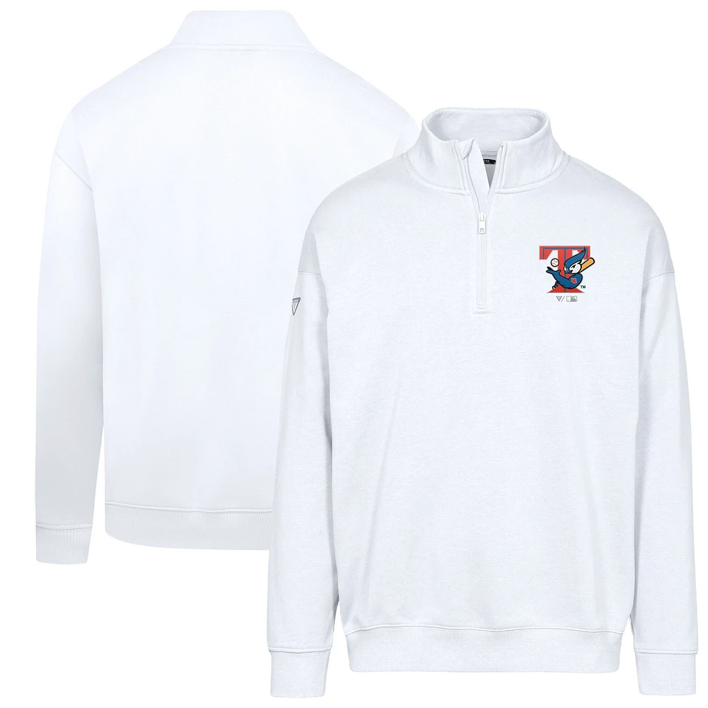 Men's Levelwear  White Toronto Blue Jays Cooperstown Collection Murray Quarter-Zip Sweatshirt