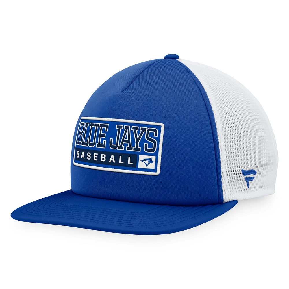 Casquette Snapback en mousse des Blue Jays de Toronto Majestic Royal/Blanc pour homme