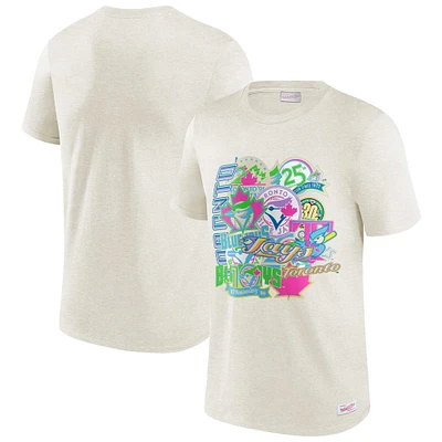 T-shirt pour homme Mitchell & Ness Oatmeal Toronto Blue Jays Party Mix